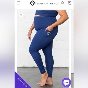 Superfit Hero long pocket leggings cobalt blue purple XL